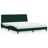 vidaXL Bed met matras fluweel lichtgrijs 80x200 cm