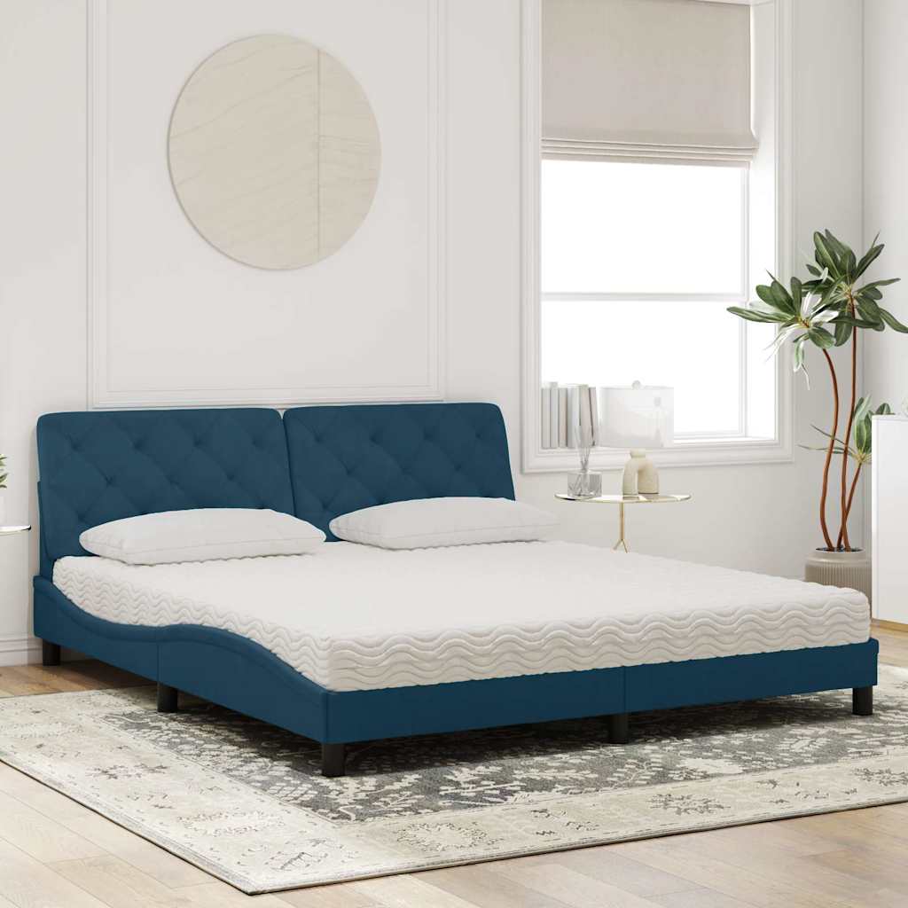 vidaXL Bed met matras fluweel lichtgrijs 80x200 cm