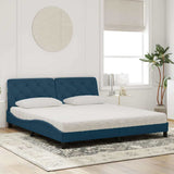 vidaXL Bed met matras fluweel lichtgrijs 80x200 cm