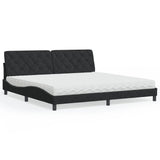 vidaXL Bed met matras fluweel lichtgrijs 80x200 cm
