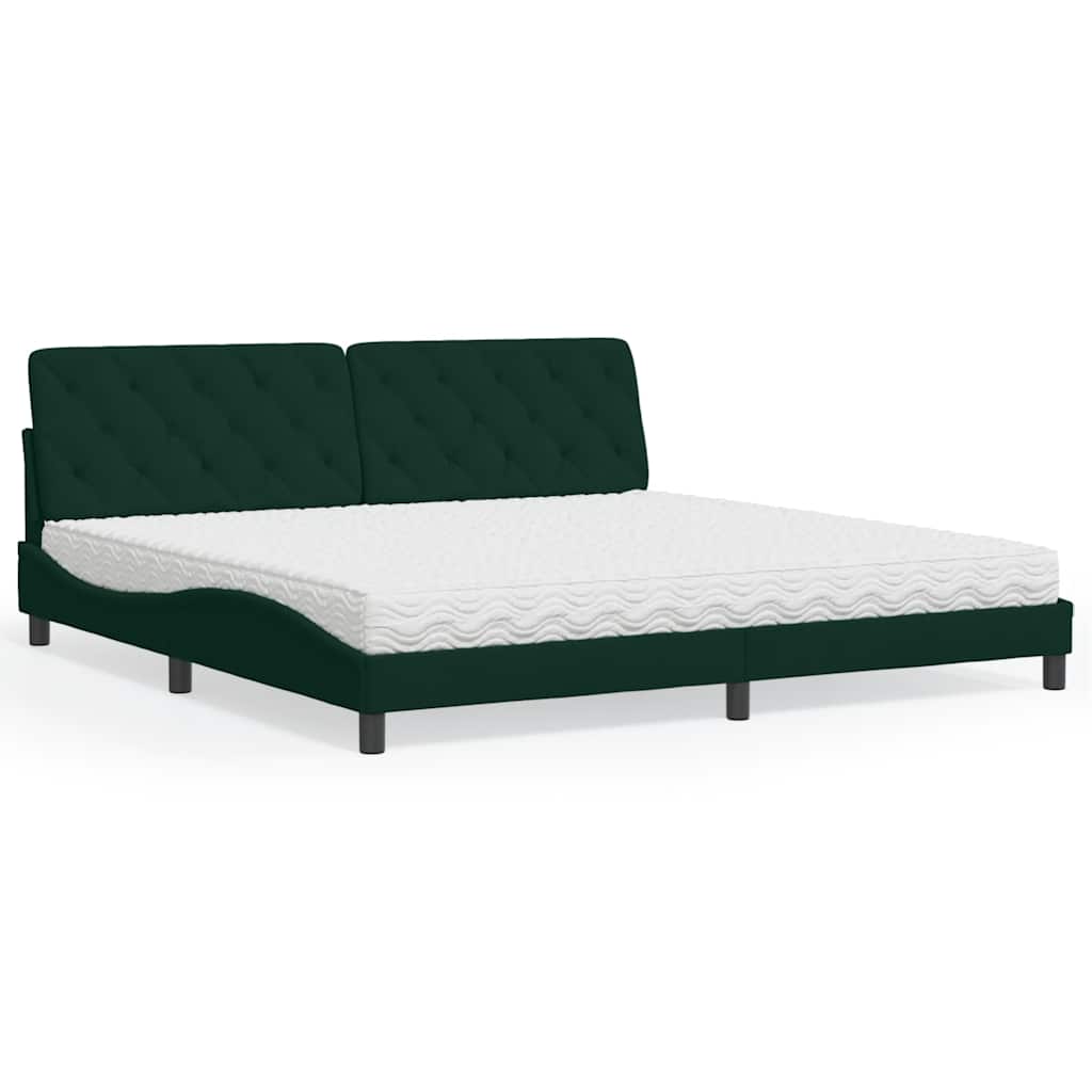 vidaXL Bed met matras fluweel lichtgrijs 80x200 cm