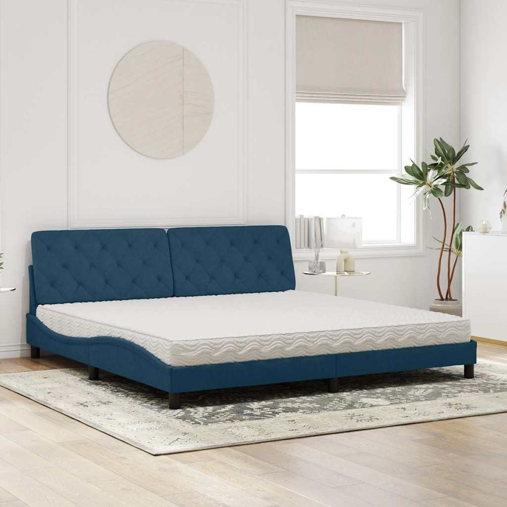 vidaXL Bed met matras fluweel lichtgrijs 80x200 cm