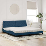 vidaXL Bed met matras fluweel lichtgrijs 80x200 cm