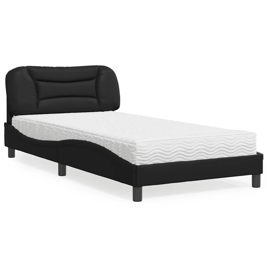 vidaXL Lit avec matelas "Hvar" art noir 80x200 cm
