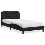 vidaXL Lit avec matelas "Hvar" art noir 80x200 cm