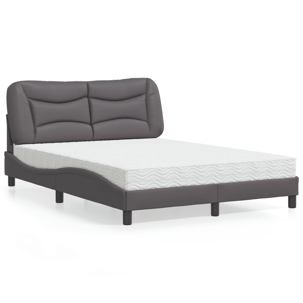 vidaXL Lit avec matelas "Hvar" art noir 80x200 cm