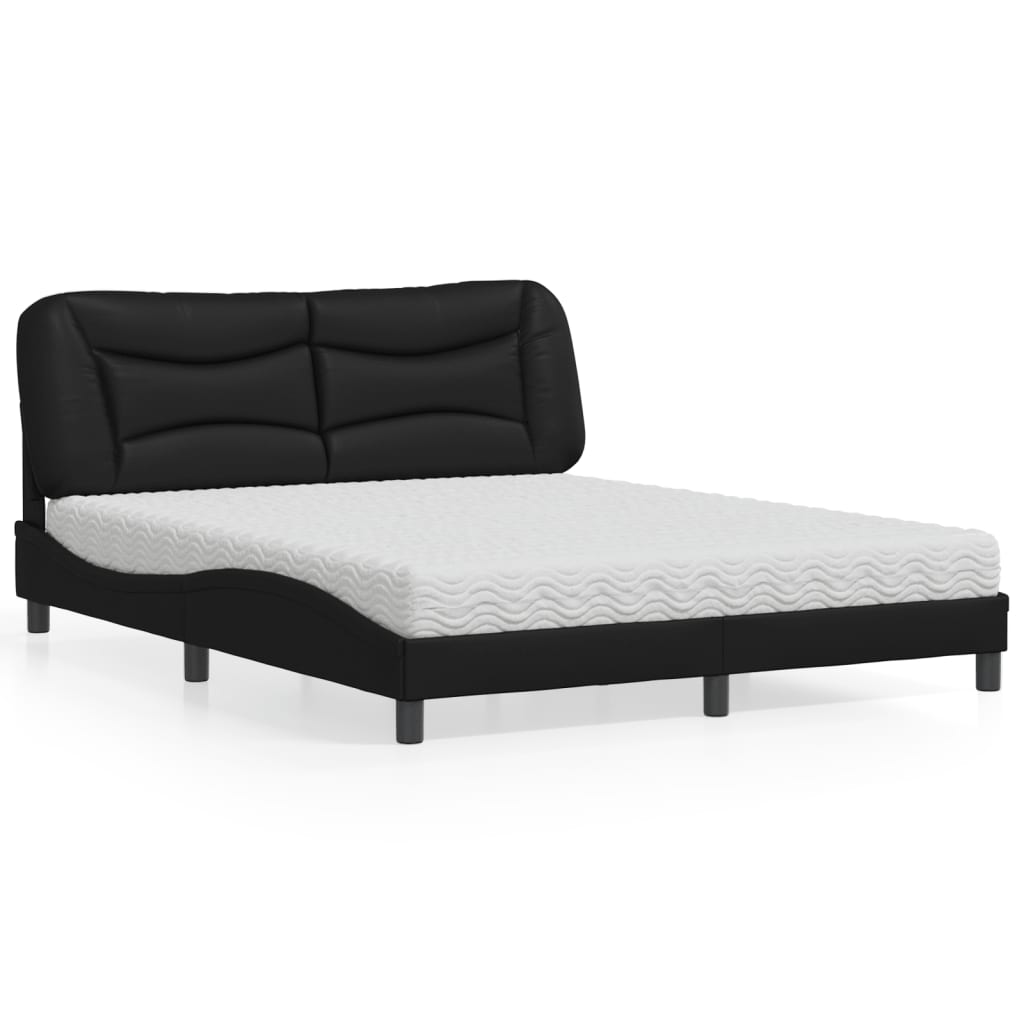 vidaXL Lit avec matelas "Hvar" art noir 80x200 cm