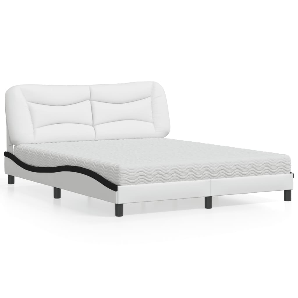 vidaXL Lit avec matelas "Hvar" art noir 80x200 cm