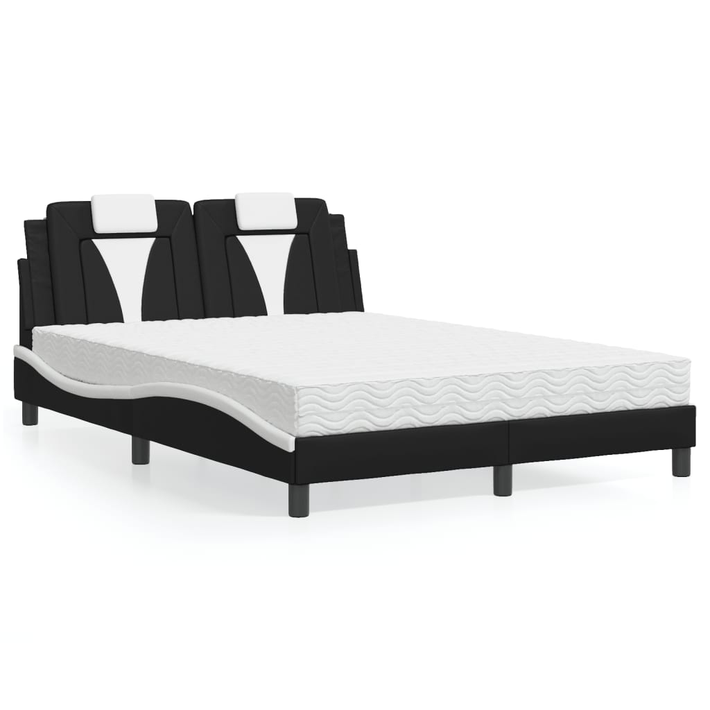vidaXL Bed "Viana" met matras kunstleer zwart 80x200 cm