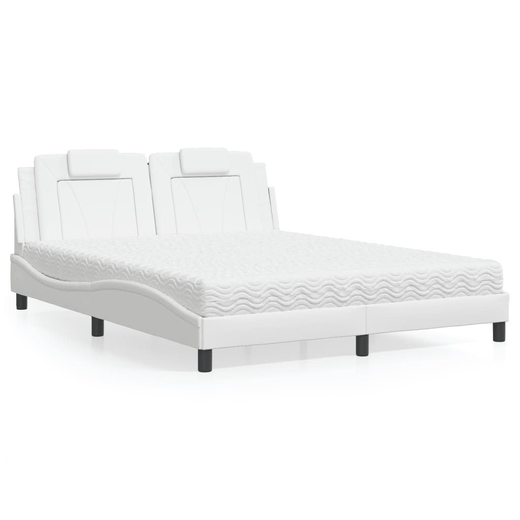 vidaXL Bed "Viana" met matras kunstleer zwart 80x200 cm