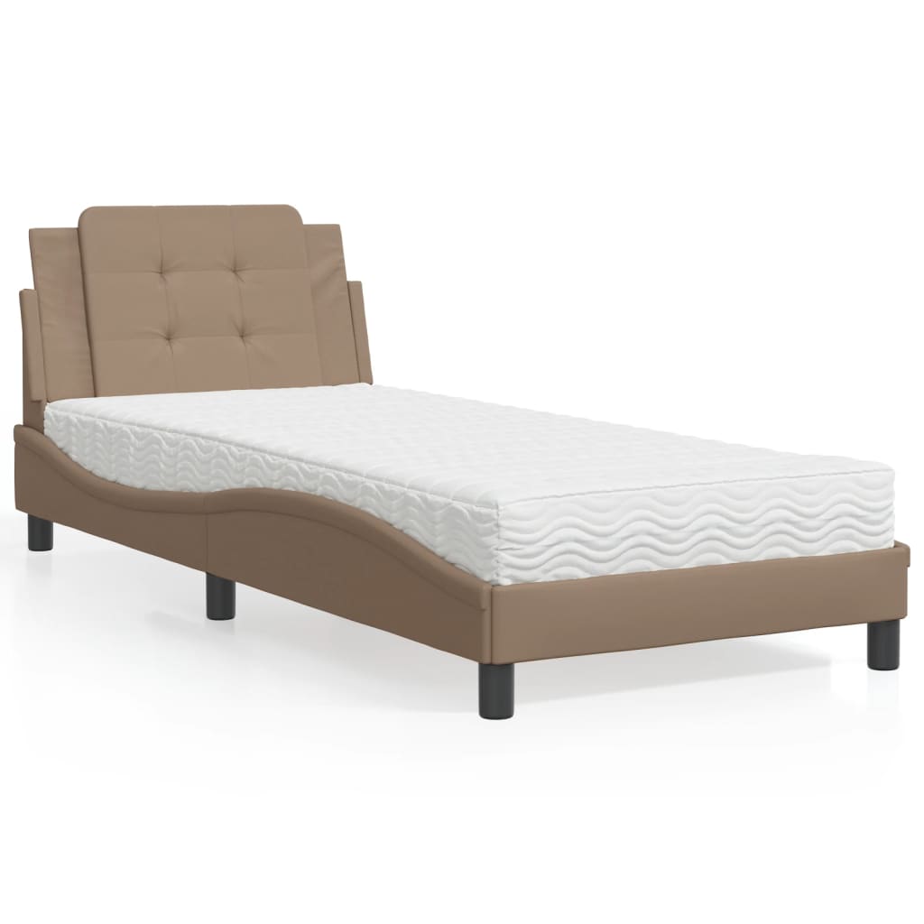 vidaXL Bedframe zonder matras "Zadar" kunstleer zwart 80x200 cm