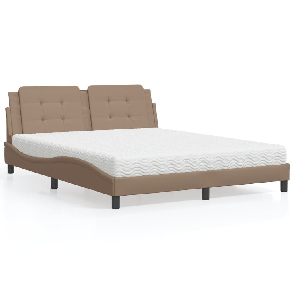 vidaXL Bedframe zonder matras "Zadar" kunstleer zwart 80x200 cm