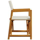 vidaXL Tuinstoelen 4 st inklapbaar stof crèmewit