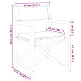 vidaXL Tuinstoelen 4 st inklapbaar stof crèmewit