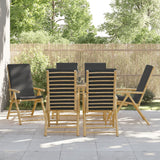 vidaXL Tuinstoelen 4 st inklapbaar met kussens bamboe crèmewit