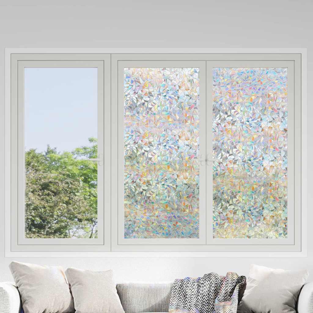 vidaXL Tapis de regenboogpatroon Raamfolie 45x1000 cm PVC