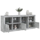 vidaXL Dressoir met LED-verlichting 164x37x67 cm wit