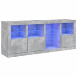 vidaXL Dressoir met LED-verlichting 164x37x67 cm wit