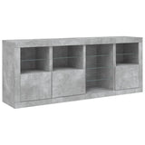 vidaXL Dressoir met LED-verlichting 164x37x67 cm wit