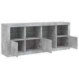 vidaXL Dressoir met LED-verlichting 164x37x67 cm wit