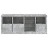 vidaXL Dressoir met LED-verlichting 164x37x67 cm wit