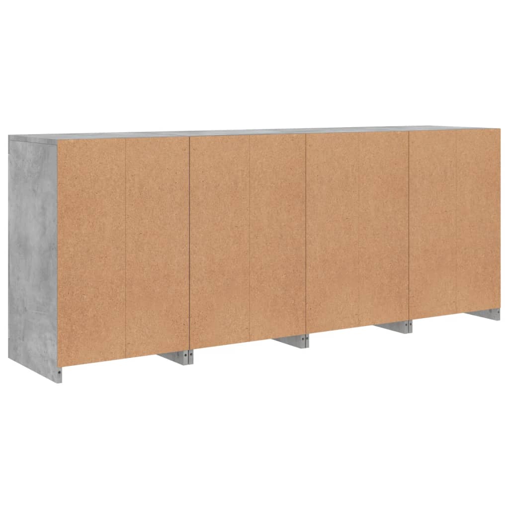 vidaXL Dressoir met LED-verlichting 164x37x67 cm wit