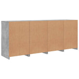 vidaXL Dressoir met LED-verlichting 164x37x67 cm wit