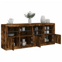 vidaXL Dressoir met LED-verlichting 164x37x67 cm wit