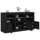 vidaXL Dressoir met LED-verlichting 123x37x67 cm wit