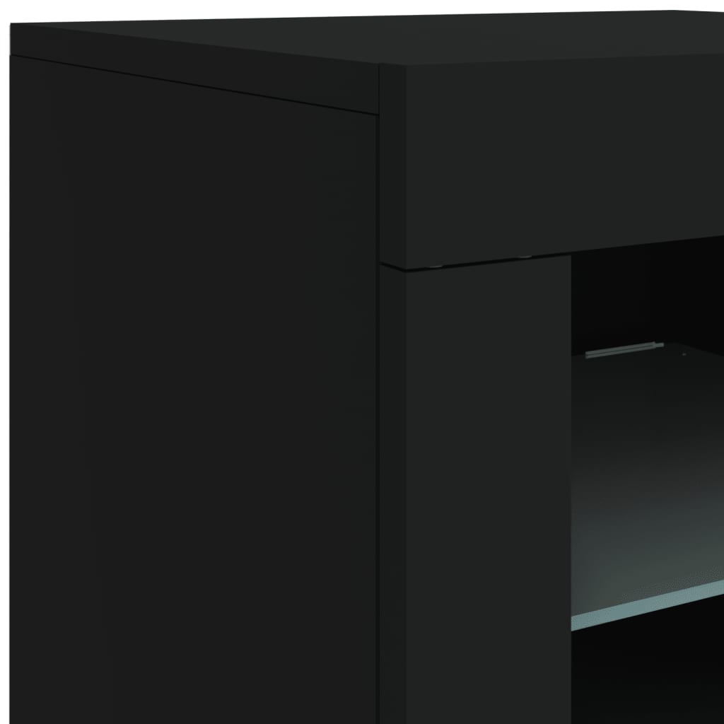 vidaXL Dressoir met LED-verlichting 123x37x67 cm wit