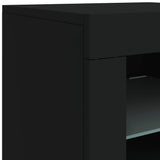 vidaXL Dressoir met LED-verlichting 123x37x67 cm wit