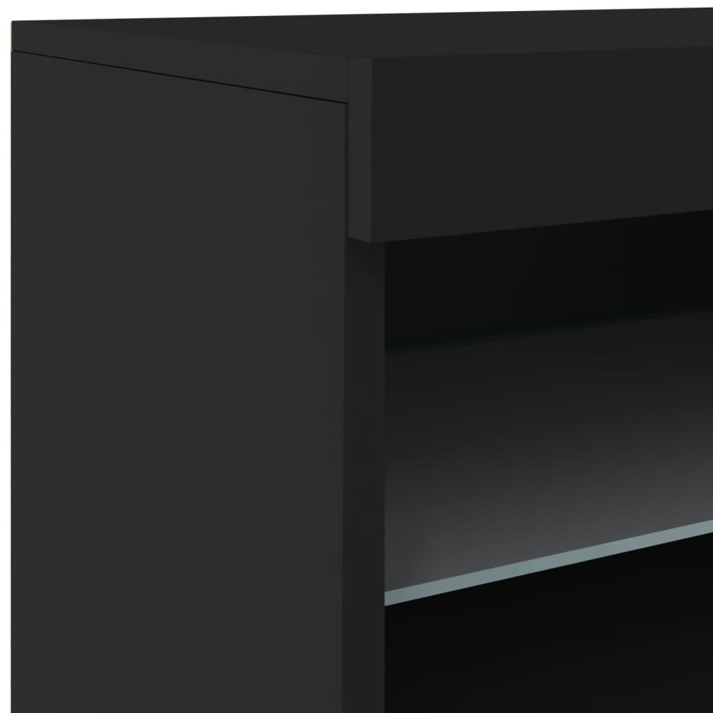 vidaXL Dressoir met LED-verlichting 123x37x67 cm wit