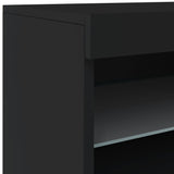 vidaXL Dressoir met LED-verlichting 123x37x67 cm wit