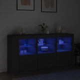 vidaXL Dressoir met LED-verlichting 123x37x67 cm wit