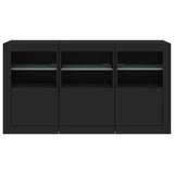 vidaXL Dressoir met LED-verlichting 123x37x67 cm wit