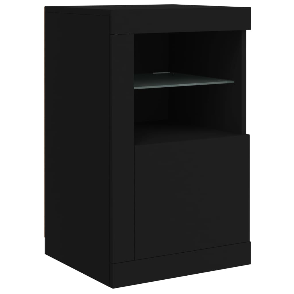vidaXL Dressoir met LED-verlichting 123x37x67 cm wit