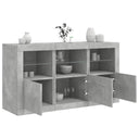 vidaXL Dressoir met LED-verlichting 123x37x67 cm wit