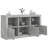 vidaXL Dressoir met LED-verlichting 123x37x67 cm wit