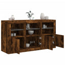 vidaXL Dressoir met LED-verlichting 123x37x67 cm wit