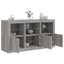 vidaXL Dressoir met LED-verlichting 123x37x67 cm wit