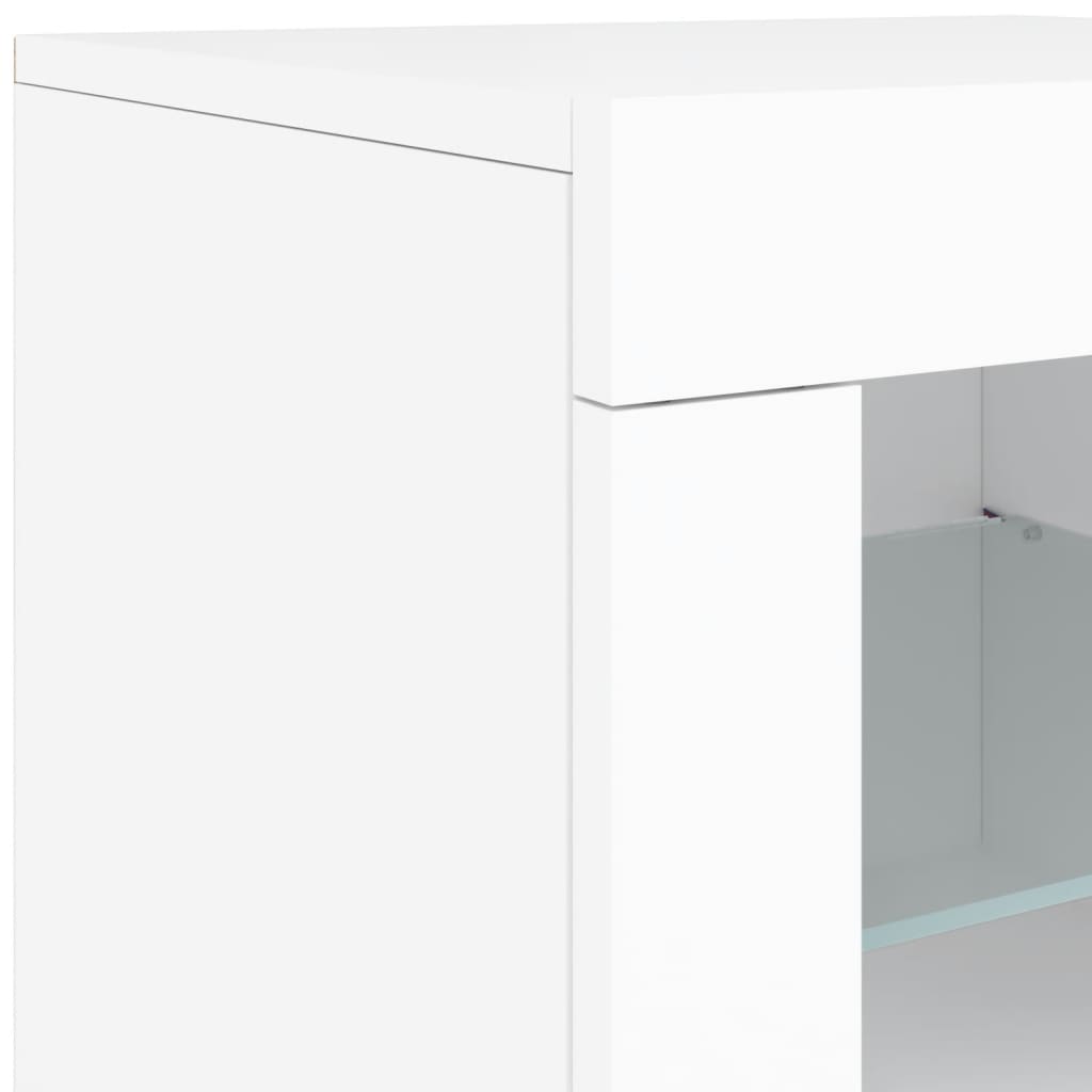vidaXL Dressoir met LED-verlichting 142,5x37x67 cm wit