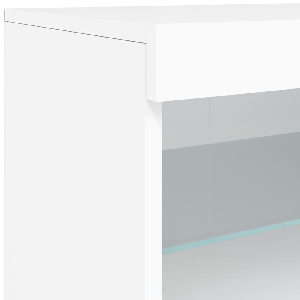 vidaXL Dressoir met LED-verlichting 142,5x37x67 cm wit