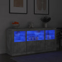 vidaXL Dressoir met LED-verlichting 142,5x37x67 cm wit