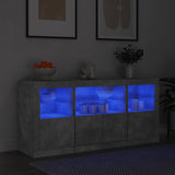 vidaXL Dressoir met LED-verlichting 142,5x37x67 cm wit