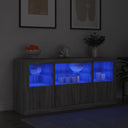 vidaXL Dressoir met LED-verlichting 142,5x37x67 cm wit