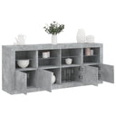 vidaXL Dressoir met LED-verlichting 163x37x67 cm wit