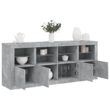 vidaXL Dressoir met LED-verlichting 163x37x67 cm wit