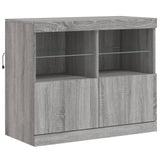 vidaXL Dressoir met LED-verlichting 163x37x67 cm wit
