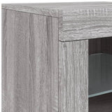 vidaXL Dressoir met LED-verlichting 163x37x67 cm wit