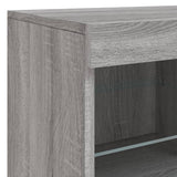 vidaXL Dressoir met LED-verlichting 163x37x67 cm wit